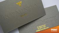 Embossed business cards