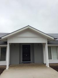 entrance gable feature all finished one colour to allow the features to highlight subtly