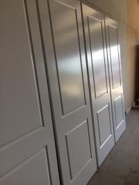 Spray finished doors ready to be hung