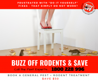 $AVE $50 - Combine a Rodent Teatment with a General Pest Treatment & $AVE $50