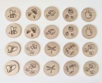Wooden kids memory game
