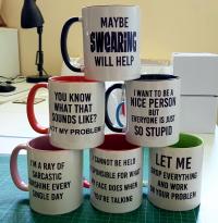 Some of our Meme Mugs.