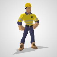 Mills - Construction Worker Character Design