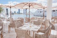 MÀRE floating restaurant, built by Open Projects Group as part of La Luna Beach Club.