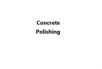 Concrete Polishing