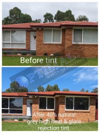 Home window tinting - grey natural tint. Providing maximum heat and glare rejection and privacy.